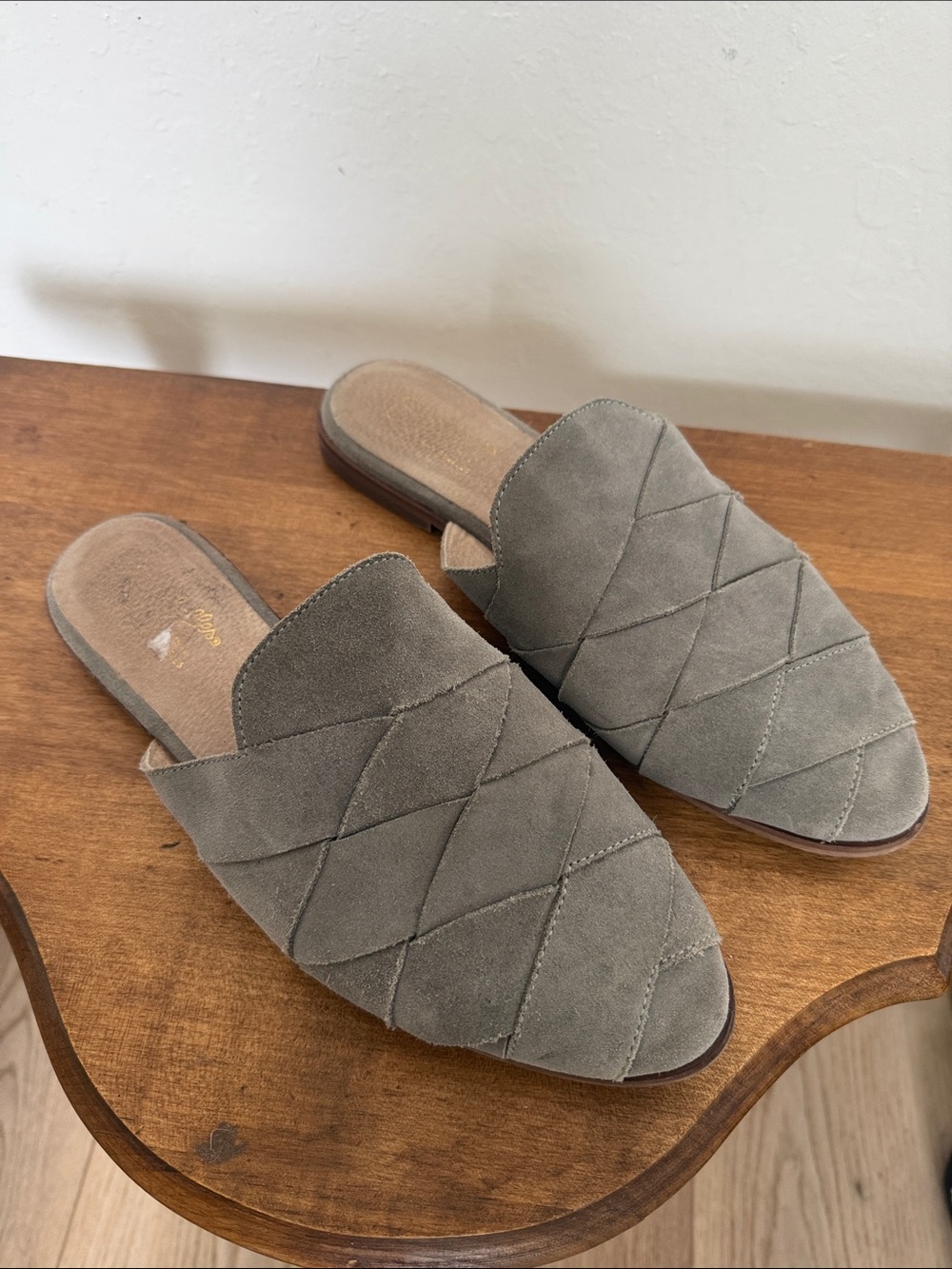 Seychelles Survival II Mule Quilted Suede Slide Mules in Gray